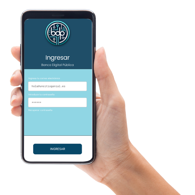 Login en la plataforma del banco